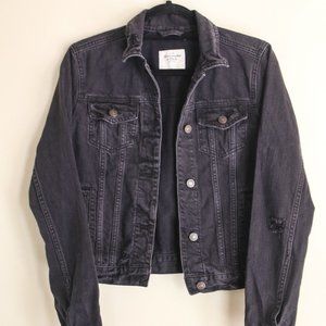 Abercrombie & Fitch Classic Black Denim Jean Jacket